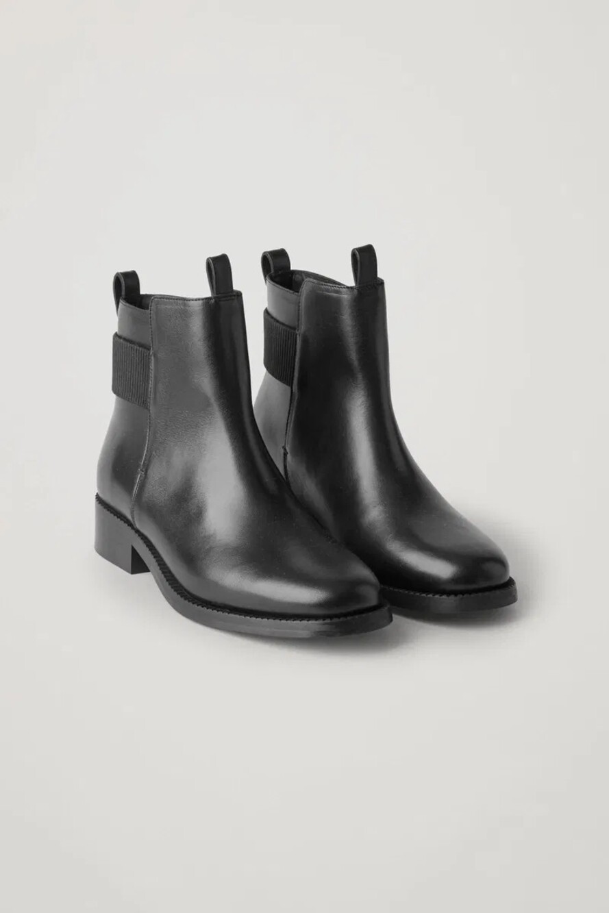COS Black Leather Ankle Boots US 6